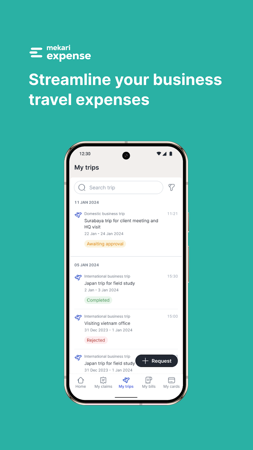 screenshot of Mekari Expense